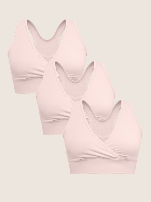 kindred bravely Wash Wear Spare® French Terry Nursing Bra Pack Soft Pink