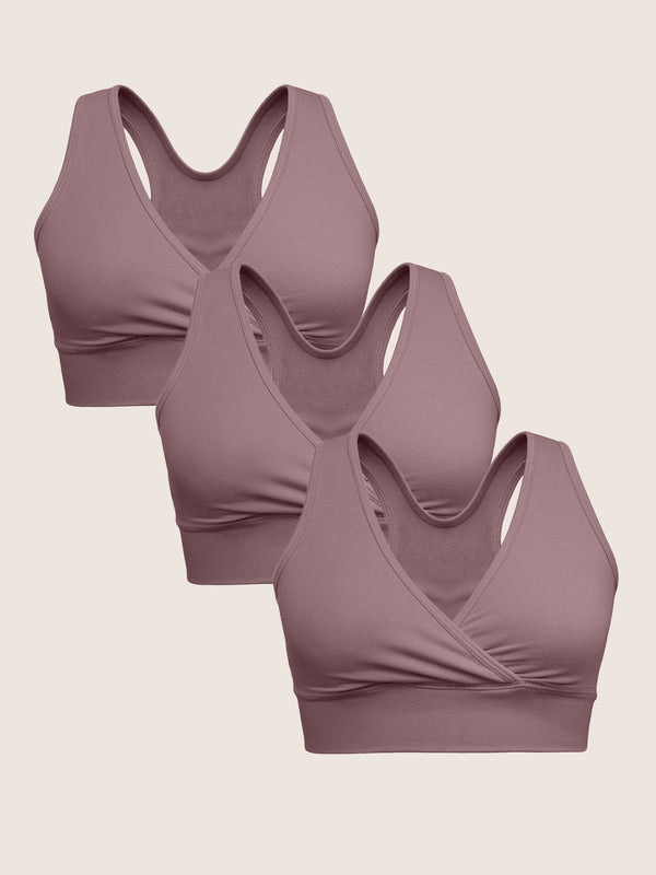 kindred bravely Wash Wear Spare® French Terry Nursing Bra Pack Twilight