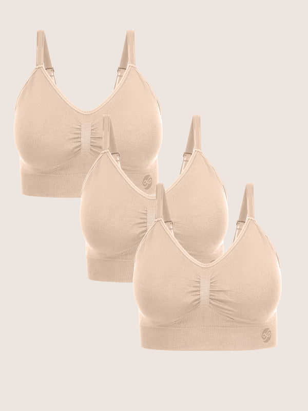 kindred bravely Wash Wear Spare® Nellie Wireless Bra Pack Beige