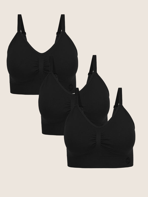 kindred bravely Wash Wear Spare® Nellie Wireless Bra Pack Black