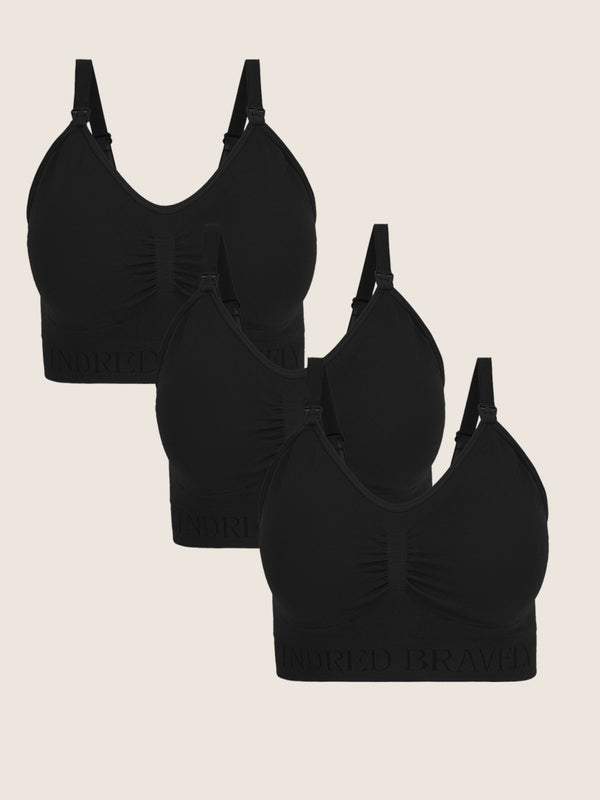 kindred bravely Wash Wear Spare® Nursing Bra Pack Black