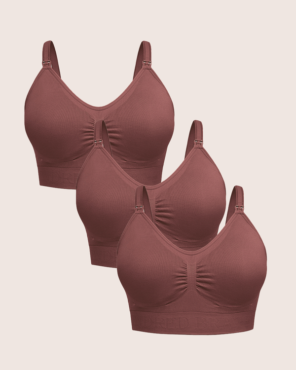 kindred bravely Wash Wear Spare® Nursing Bra Pack Redwood