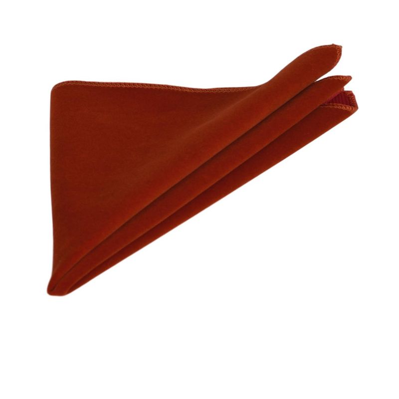 King & Priory Amber Brown Velvet Bow Tie & Pocket Square Set