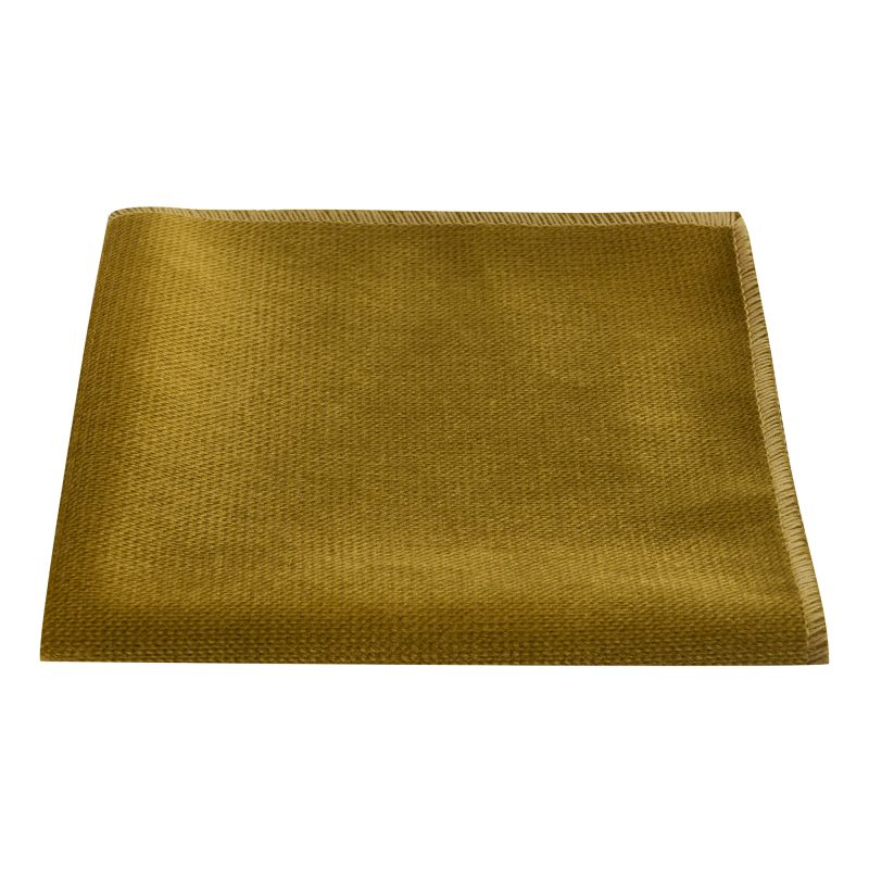king & priory Antique Gold Textured Velvet Pocket Square