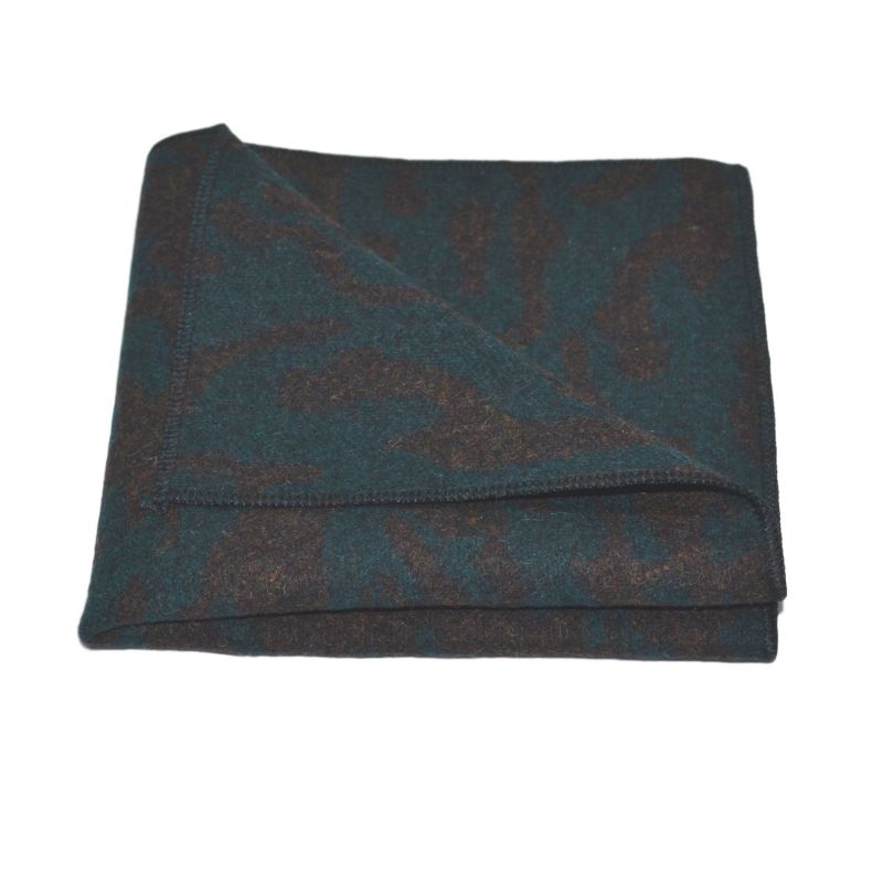 King & Priory Arabic Dark Teal Pattern Tie & Pocket Square Set