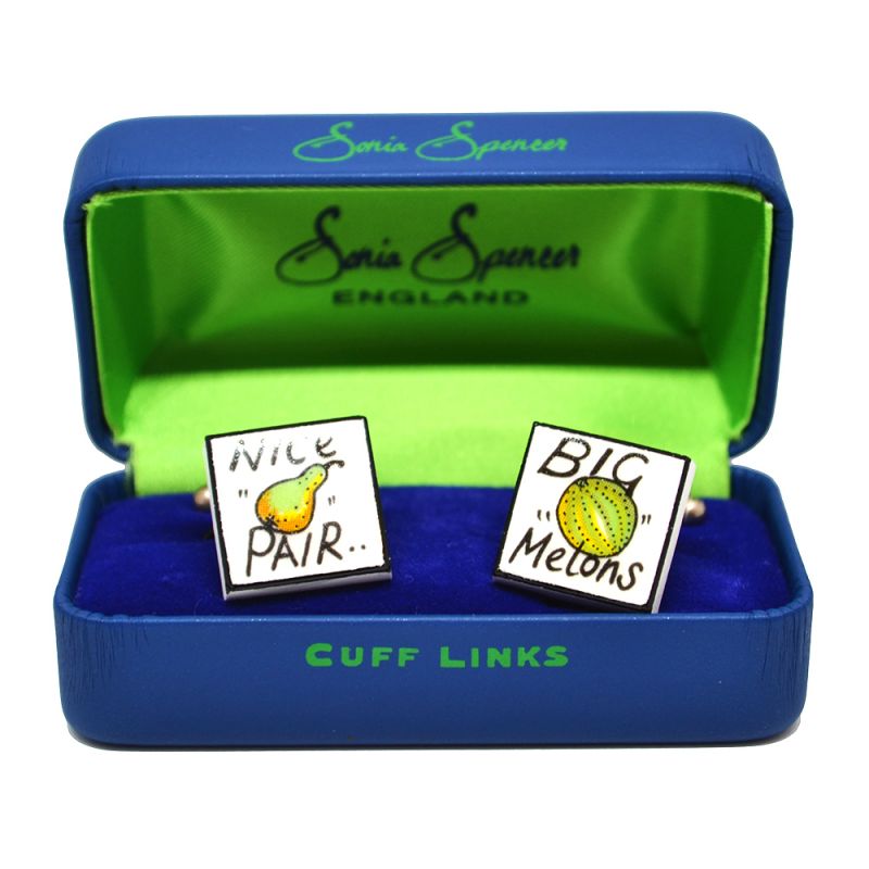 King & Priory Big Melons Nice Pair Cufflinks By Sonia Spencer