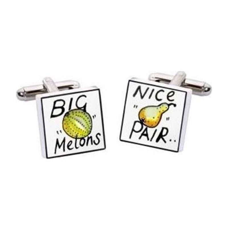 king & priory Big Melons Nice Pair Cufflinks by Sonia Spencer