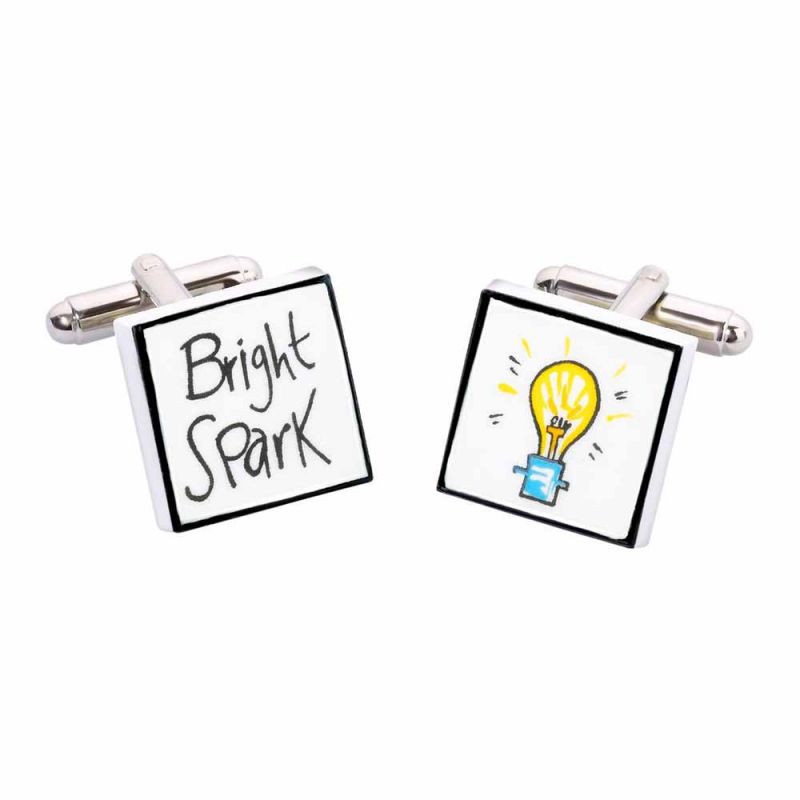 king & priory Bright Spark Cufflinks by Sonia Spencer
