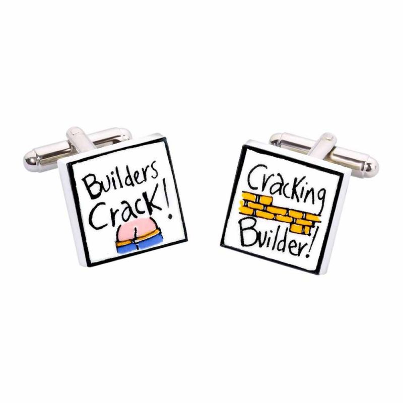 king & priory Builders Crack Cracking Builder Cufflinks by Sonia Spencer