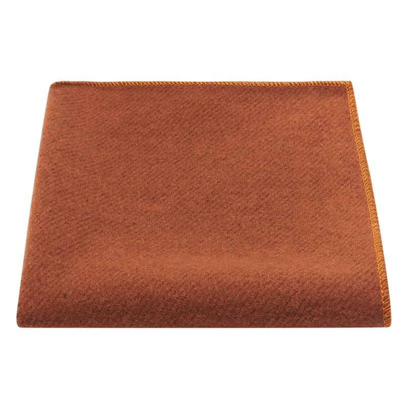 king & priory Caramel Brown Donegal Tweed Pocket Square