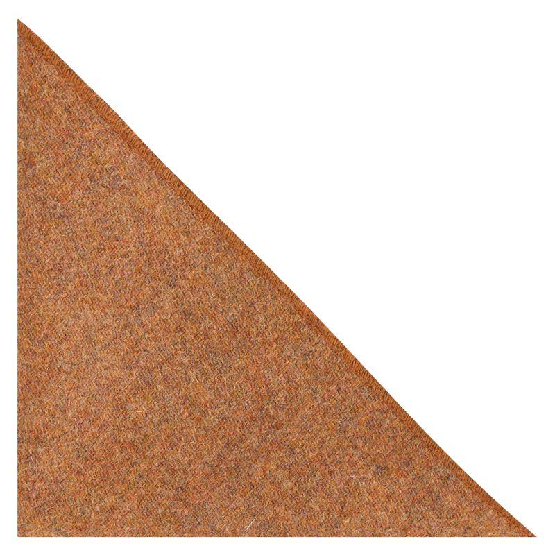 King & Priory Cinnamon Brown Woven Wool Pocket Square