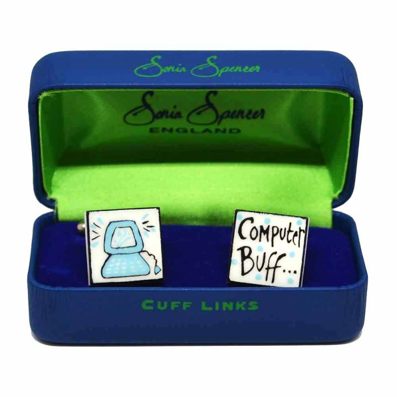 King & Priory Computer Buff Cufflinks By Sonia Spencer