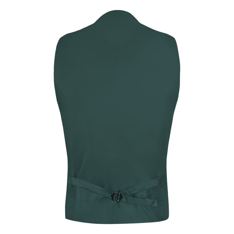 King & Priory Dark Green Herringbone Pheasant Waistcoat
