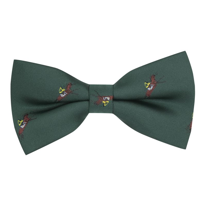 king & priory Dark Green Horse and Jockey Embroidered Bow Tie