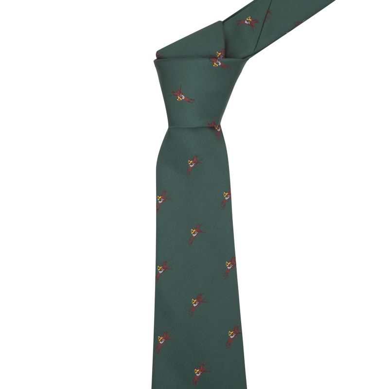 king & priory Dark Green Horse and Jockey Embroidered Tie