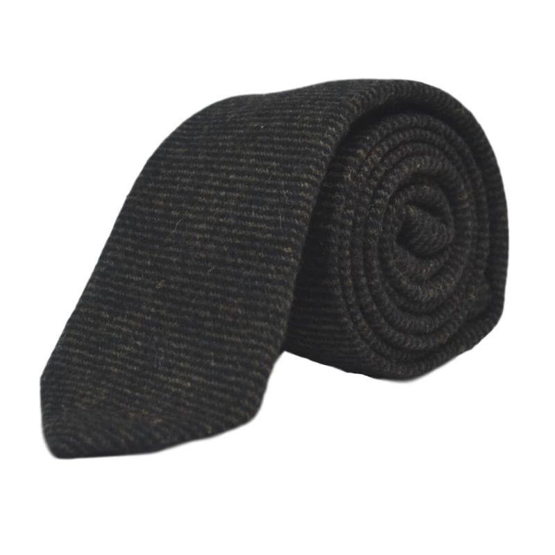 king & priory Dark Green Sharkskin Tie & Pocket Square Set