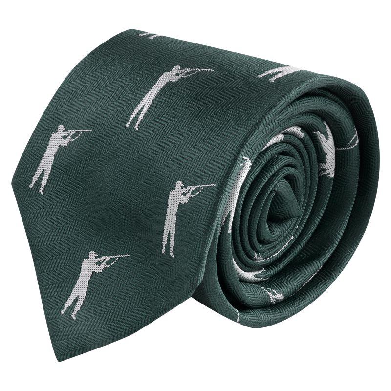 king & priory Dark Green Shooting / Gamekeeper Herringbone Tie