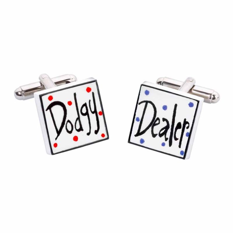 king & priory Dodgy Dealer Cufflinks by Sonia Spencer