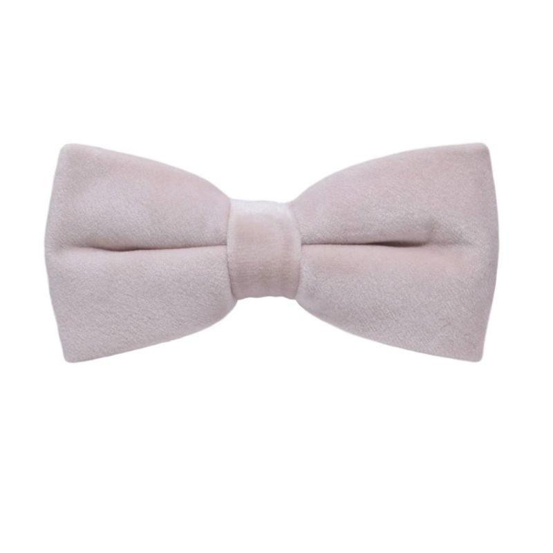 King & Priory Dusky Pink Velvet Bow Tie & Pocket Square Set