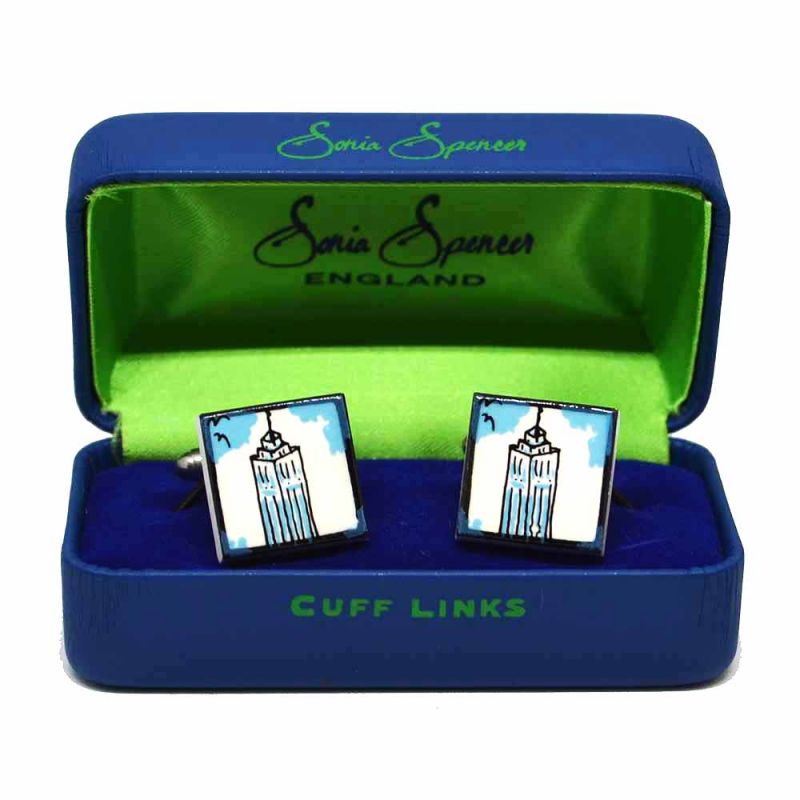 King & Priory Empire State Cufflinks By Sonia Spencer