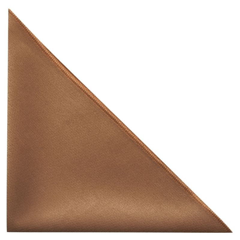 King & Priory Fawn Brown Textured Velvet Pocket Square
