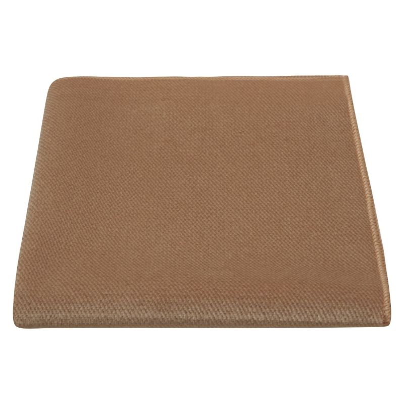 king & priory Fawn Brown Textured Velvet Pocket Square