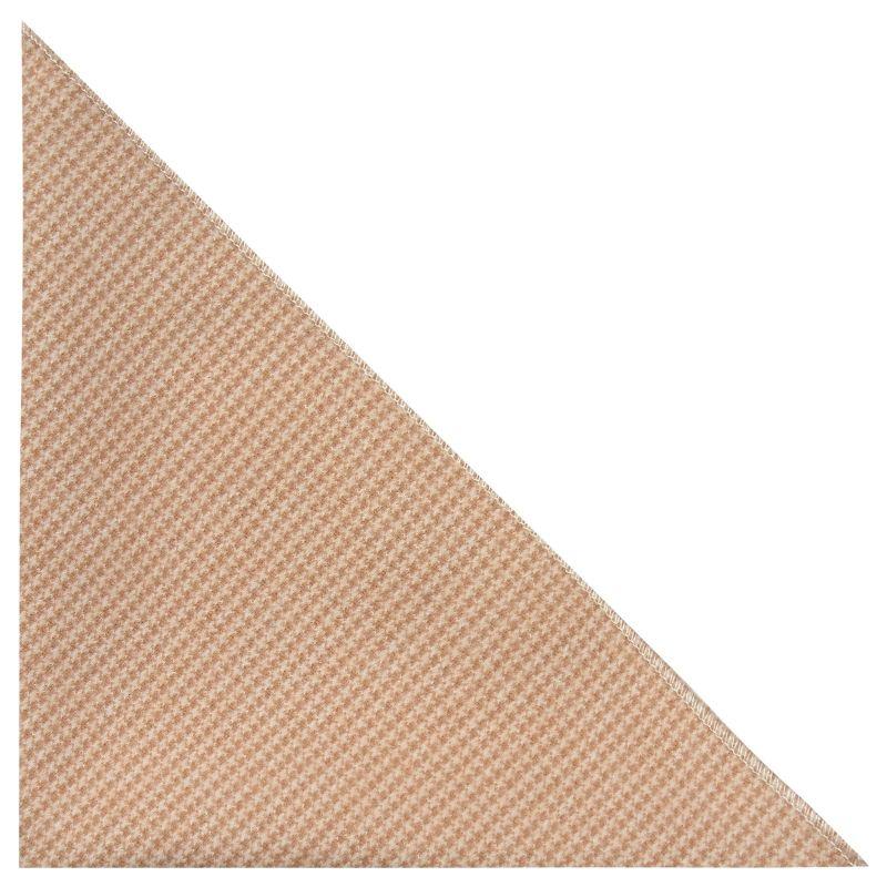 King & Priory Golden Brown Micro Dogtooth Pocket Square