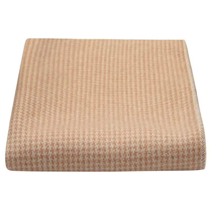 king & priory Golden Brown Micro Dogtooth Pocket Square