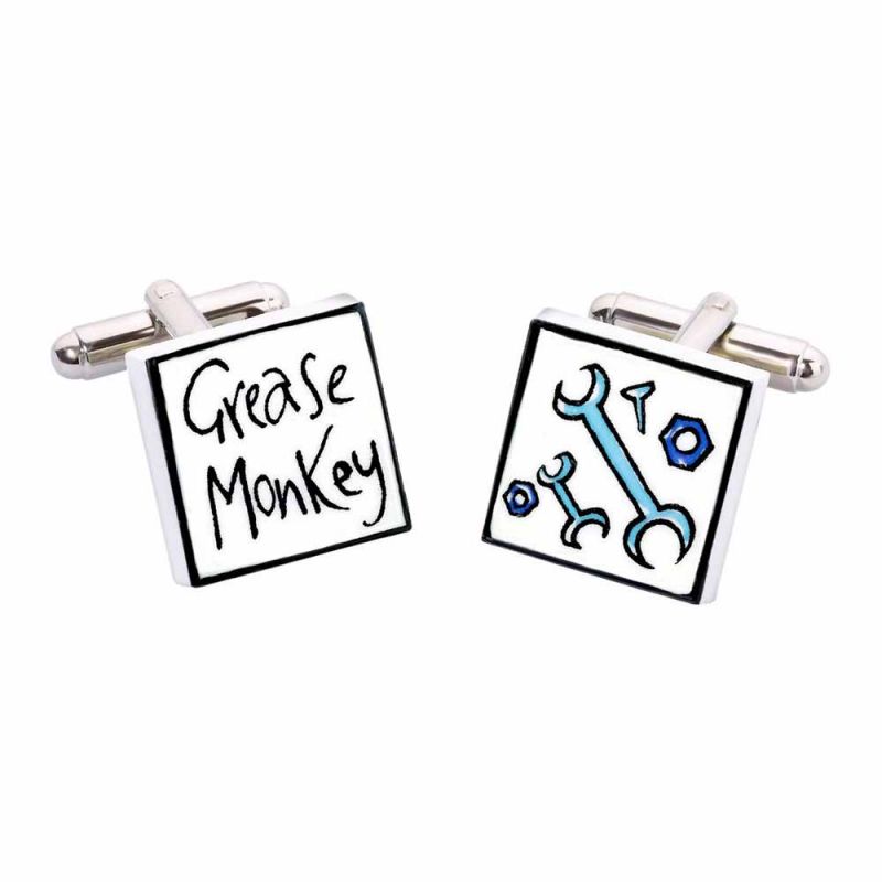 king & priory Grease Monkey Cufflinks by Sonia Spencer