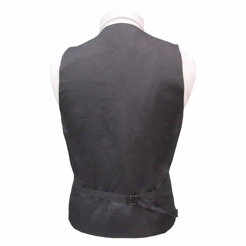 king & priory Heritage Check Charcoal Grey Waistcoat & Matching Tie