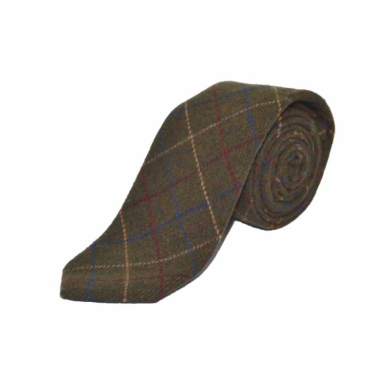 King & Priory Heritage Check Regency Green Bow Tie Tie & Pocket Square Set