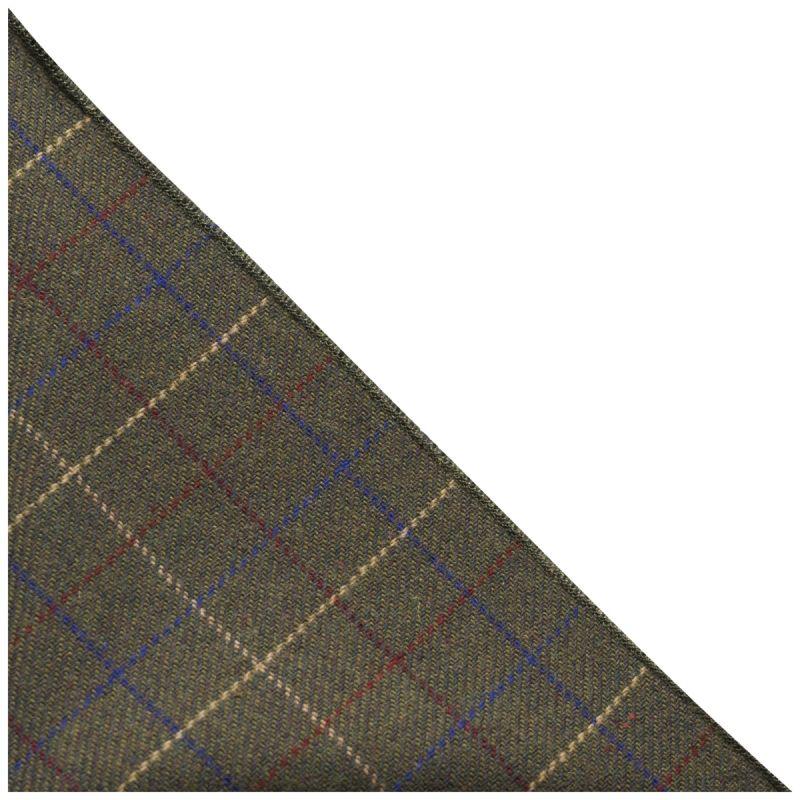 King & Priory Heritage Check Regency Green Pocket Square