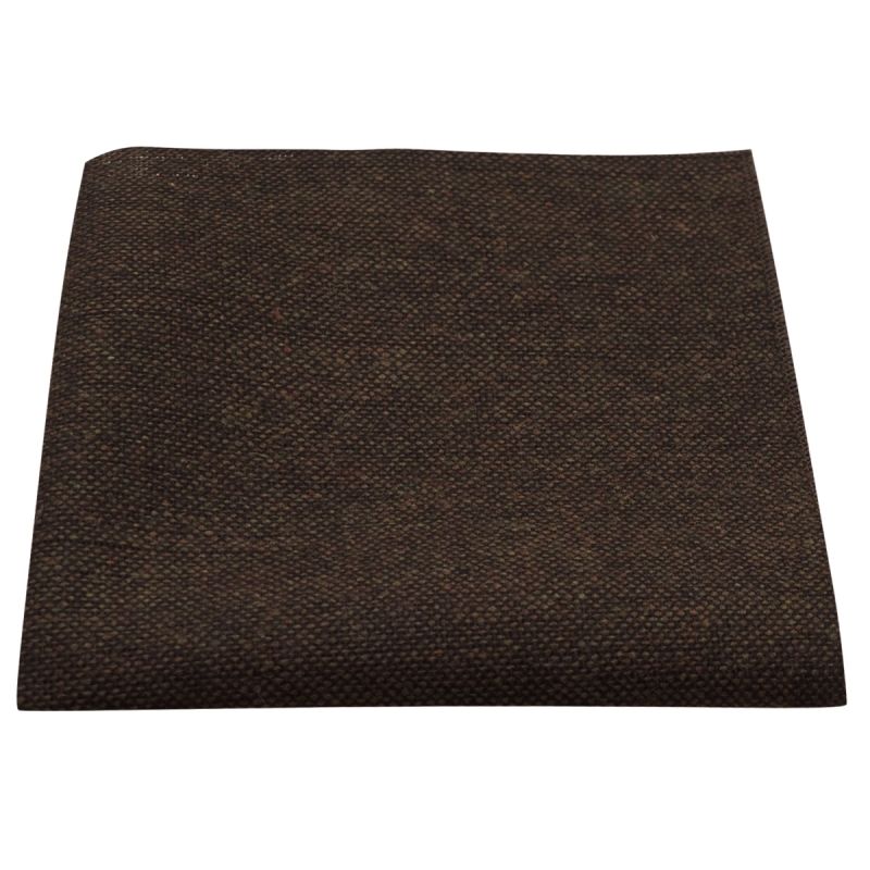 king & priory Highland Weave Cocoa Brown Pocket Square
