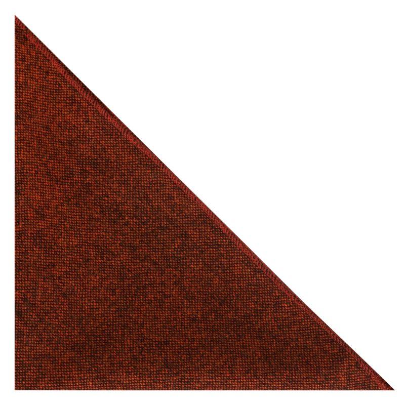 King & Priory Highland Weave Copper Brown Pocket Square