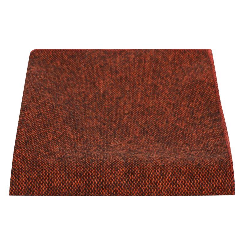 king & priory Highland Weave Copper Brown Pocket Square