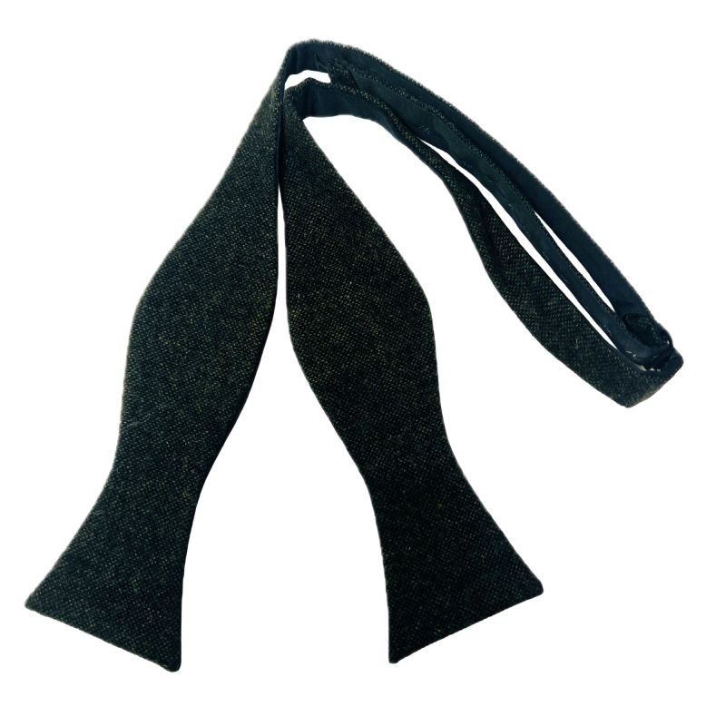 king & priory Highland Weave Forest Green Self-Tie Bow Tie