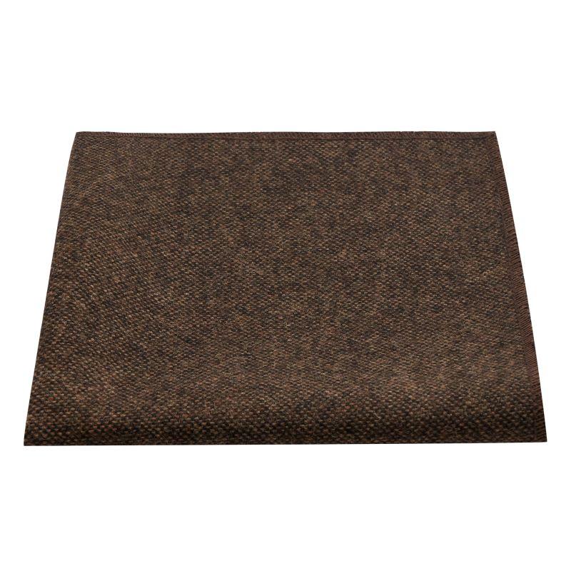 King & Priory Highland Weave Hessian Brown Pocket Square