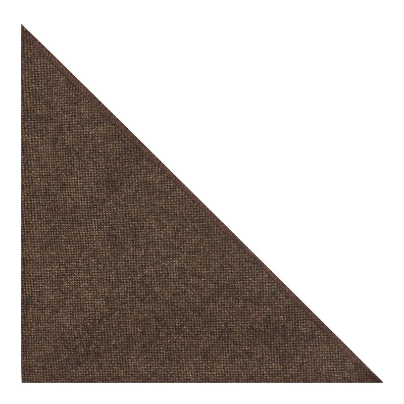 king & priory Highland Weave Hessian Brown Pocket Square