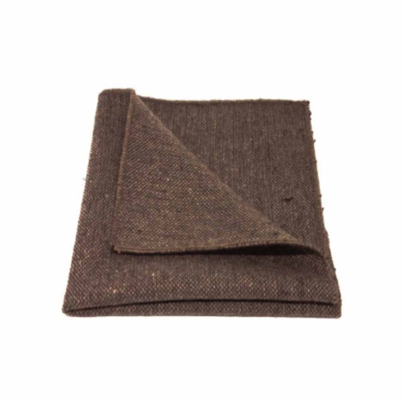 King & Priory Highland Weave Hessian Brown Tie & Pocket Square Set
