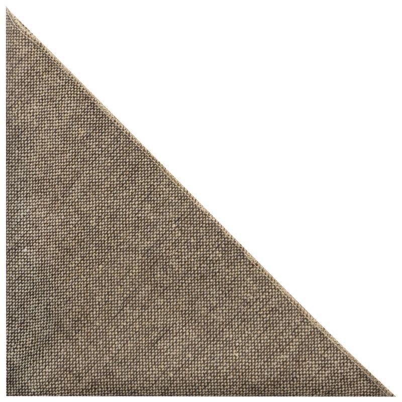 King & Priory Highland Weave Latte Brown Pocket Square