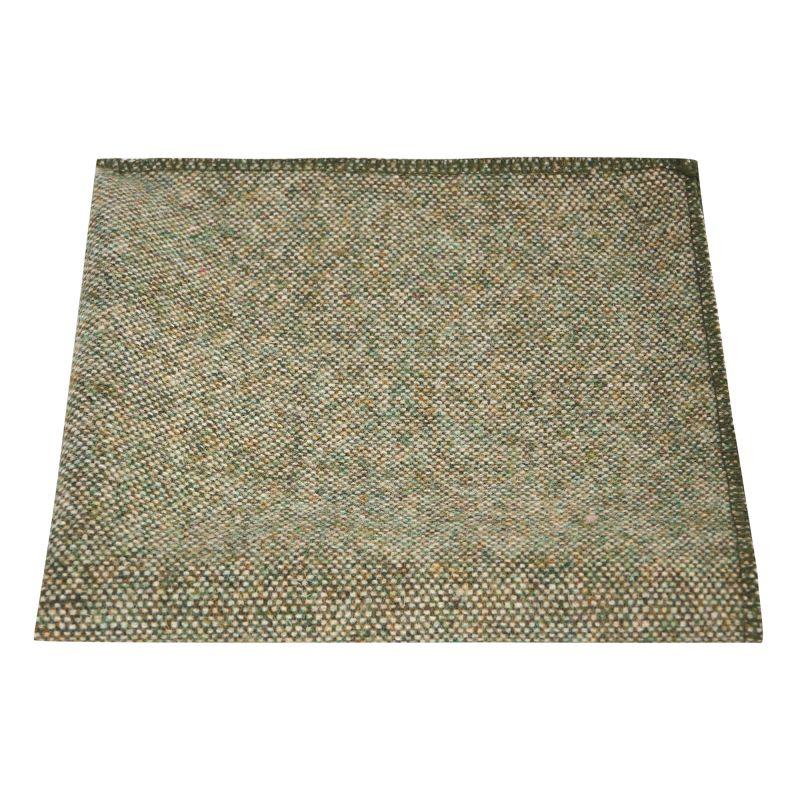 king & priory Highland Weave Sage Green Pocket Square
