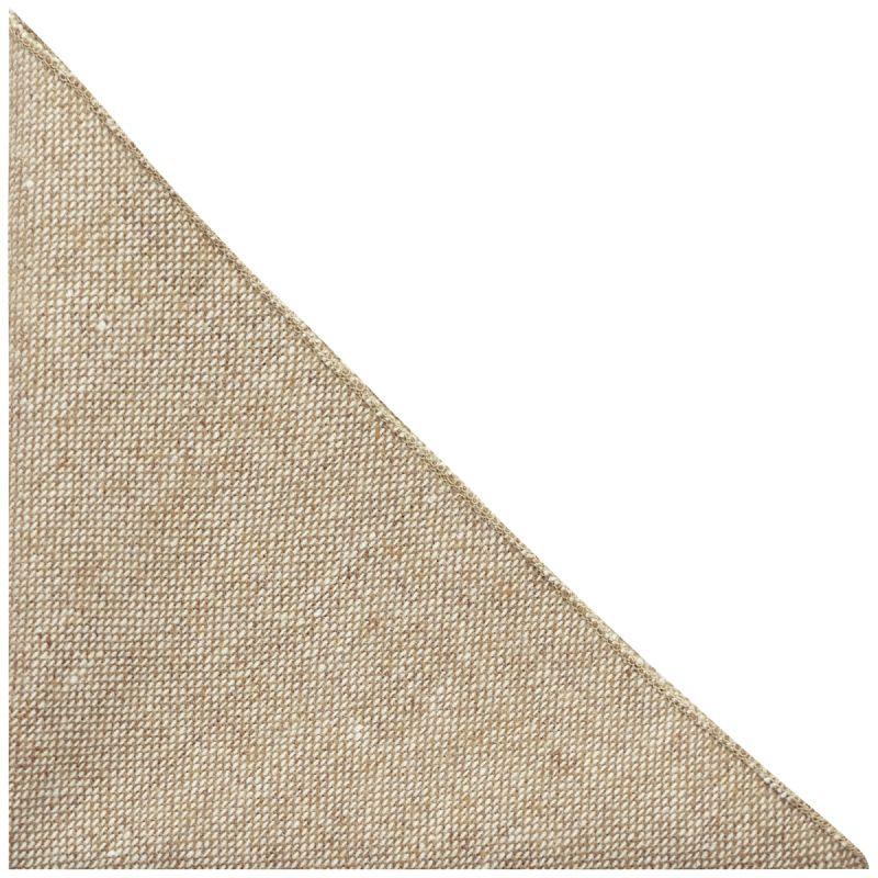King & Priory Highland Weave Stonewashed Light Brown Pocket Square