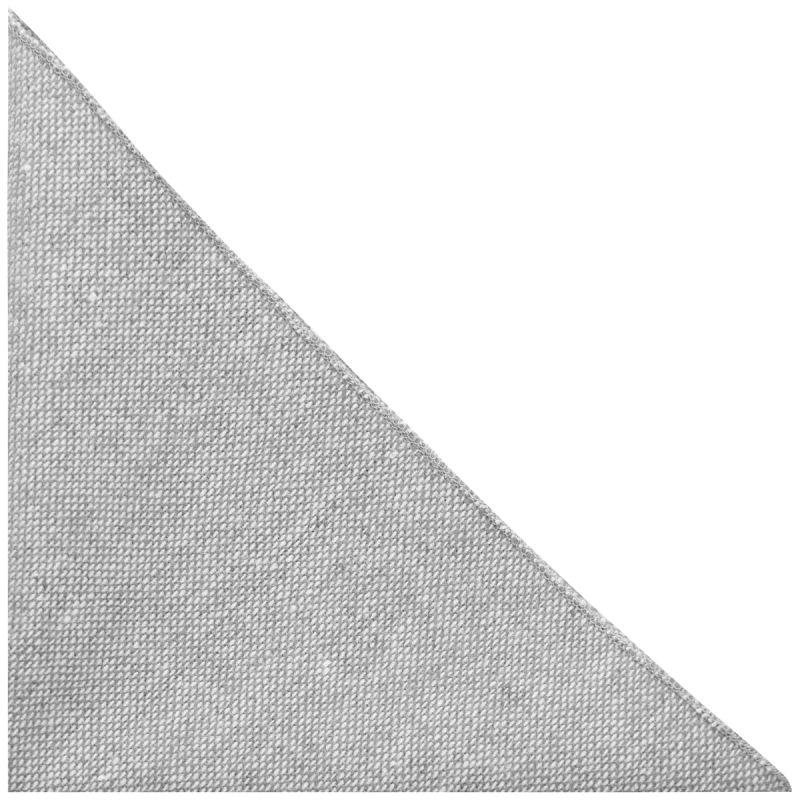 King & Priory Highland Weave Stonewashed Light Grey Pocket Square