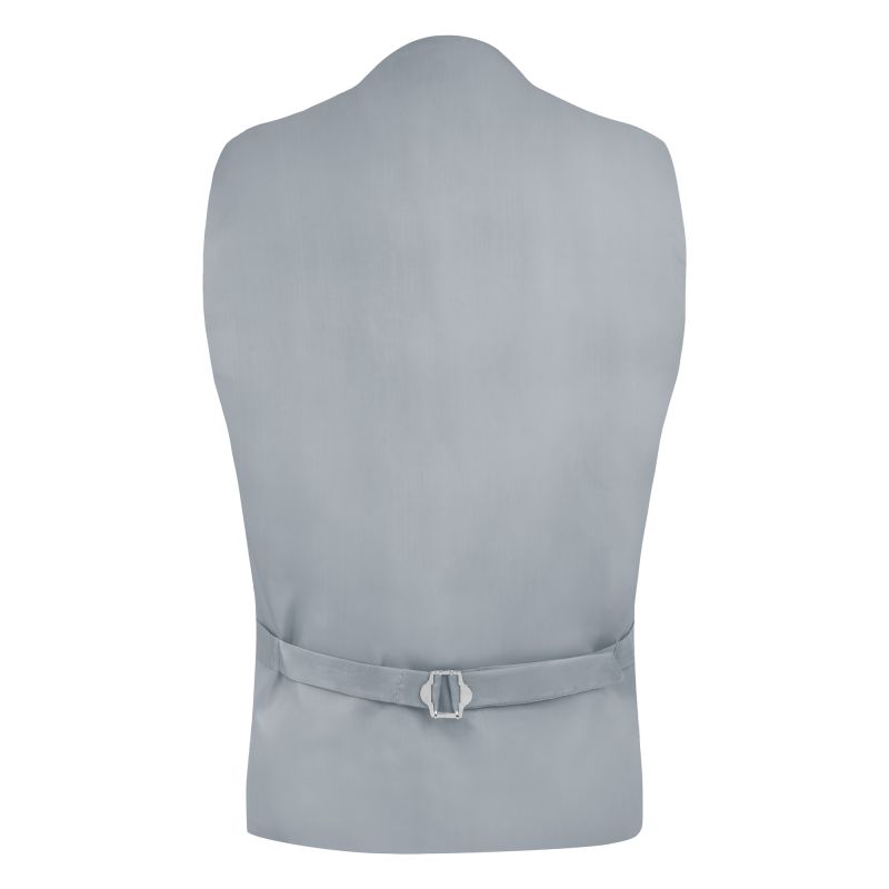 king & priory Highland Weave Stonewashed Light Grey Waistcoat