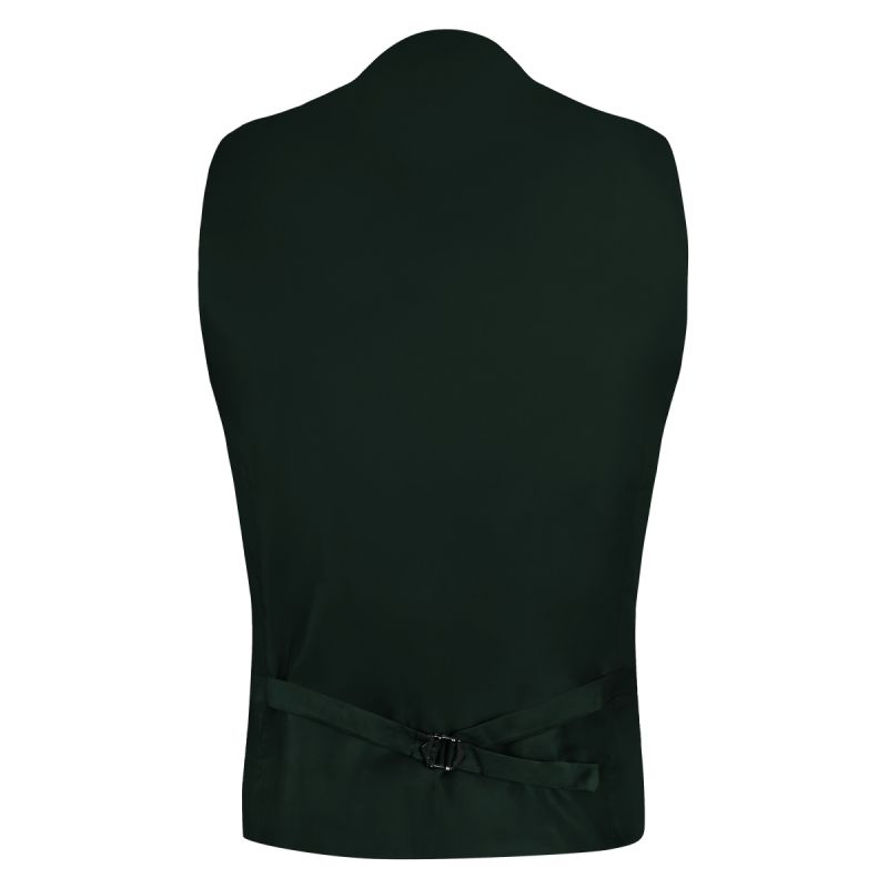 King & Priory Hunter Green Donegal Tweed Waistcoat With Lapel