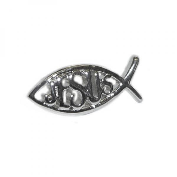 King & Priory Jesus Ichthys Religion Pewter Lapel Pin