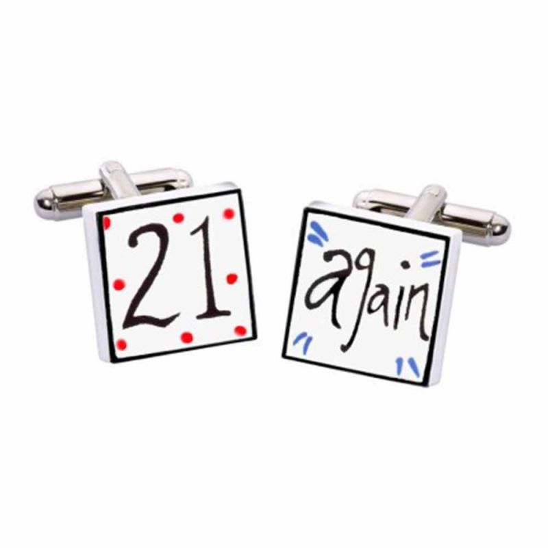 king & priory 21 Again Cufflinks by Sonia Spencer