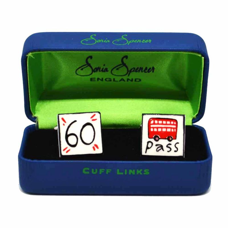 King & Priory 60 Bus Pass Cufflinks By Sonia Spencer