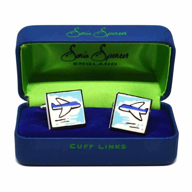 King & Priory Aeroplane Cufflinks By Sonia Spencer