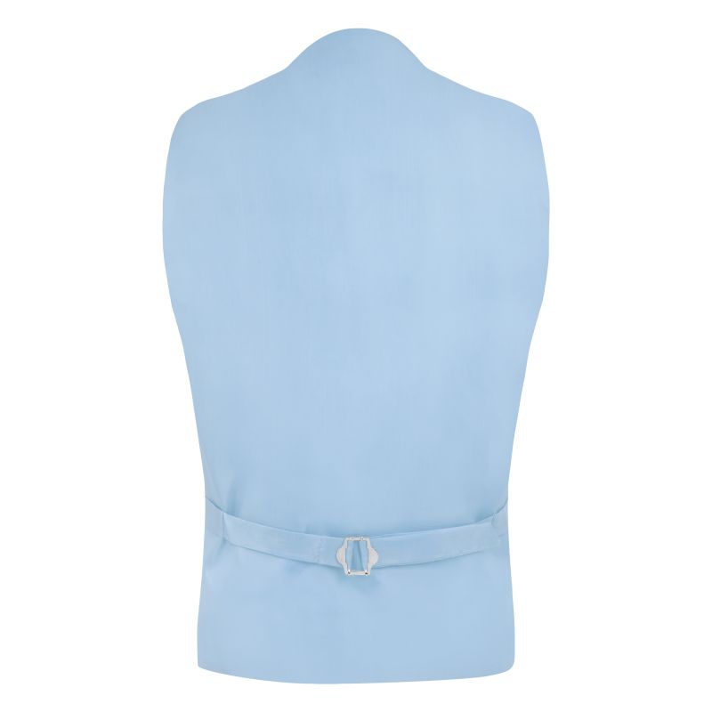 King & Priory Airforce Blue Linen Waistcoat